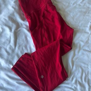Lululemon Fast and Free High Rise Tight 28” *Nulux SIZE 8 in Dark Red *RARECOLOR